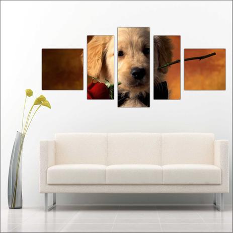 Quadro Decorativo Cão Animais Pet Shop Com 5 Peças T1 - Vital Menor preço em Quadro Decorativo Cão Animais Pet Shop Com 5 Peças T1 - Vital