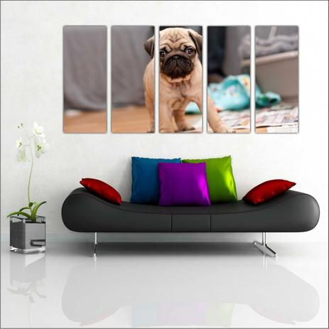 Quadro Decorativo Cão Pug Pet Shop Decorações Salas 5 Peças GG3 - Vital Menor preço em Quadro Decorativo Cão Pug Pet Shop Decorações Salas 5 Peças GG3 - Vital