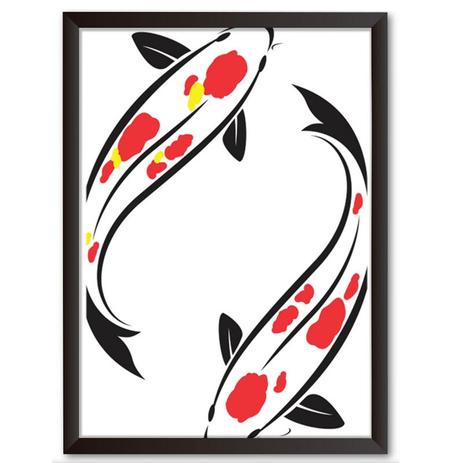 Quadro Decorativo - Carpas orientais - 25x19cm - Cool art é ruim? Quadro Decorativo - Carpas orientais - 25x19cm - Cool art é boa?