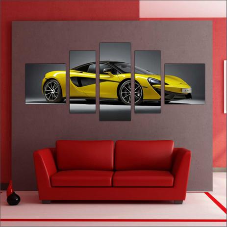 Quadro Decorativo Carros Corvette Mosaico Salas Quartos 5 Peças - Vital Menor preço em Quadro Decorativo Carros Corvette Mosaico Salas Quartos 5 Peças - Vital