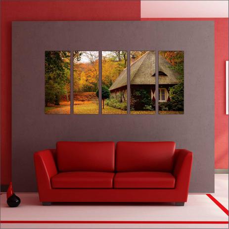 Quadro Decorativo Casa Paisagens Campo Árvores 5 Peças GG - Vital quadros do brasil Menor preço em Quadro Decorativo Casa Paisagens Campo Árvores 5 Peças GG - Vital quadros do brasil