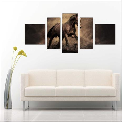Quadro Decorativo Cavalos Animais Salas Quartos 5 Peças Decorar TT2 - Vital Menor preço em Quadro Decorativo Cavalos Animais Salas Quartos 5 Peças Decorar TT2 - Vital