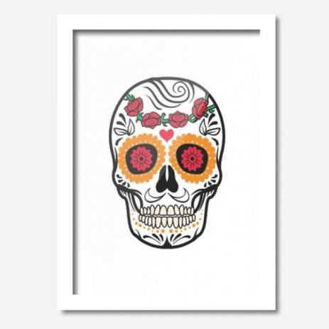 Quadro Decorativo Caveira Dia dos Mortos 33cmx24cm Los Quadros Branco é ruim? Quadro Decorativo Caveira Dia dos Mortos 33cmx24cm Los Quadros Branco é boa?
