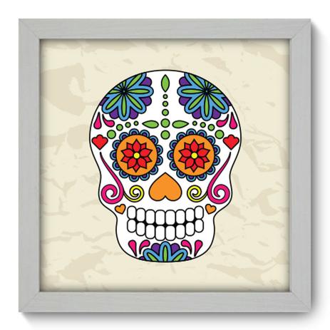 Quadro Decorativo - Caveira Mexicana - 22cm x 22cm - 027qddb - Allodi Menor preço em Quadro Decorativo - Caveira Mexicana - 22cm x 22cm - 027qddb - Allodi