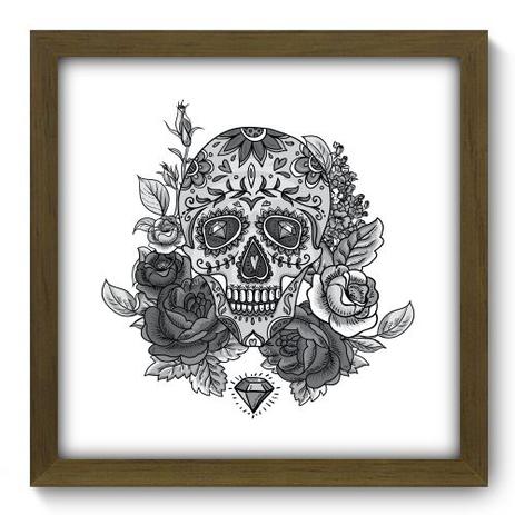 Quadro Decorativo - Caveira Mexicana - 33cm x 33cm - 067qddm - Allodi Menor preço em Quadro Decorativo - Caveira Mexicana - 33cm x 33cm - 067qddm - Allodi