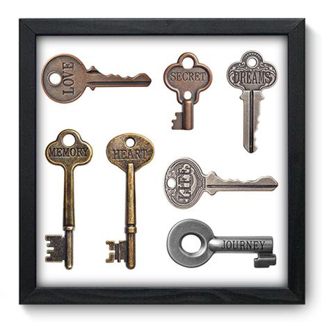 Quadro Decorativo - Chaves - 33cm x 33cm - 145qdvp - Allodi Menor preço em Quadro Decorativo - Chaves - 33cm x 33cm - 145qdvp - Allodi