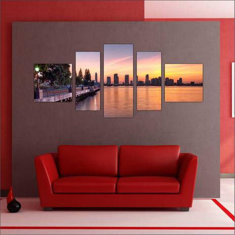 Quadro Decorativo Cidade Ponte Mar Decoração Escritórios - Vital Menor preço em Quadro Decorativo Cidade Ponte Mar Decoração Escritórios - Vital