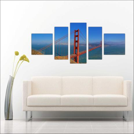 Quadro Decorativo Cidades Califórnia Ponte São Francisco Salas Interiores Decoração TT01 - Vital Menor preço em Quadro Decorativo Cidades Califórnia Ponte São Francisco Salas Interiores Decoração TT01 - Vital