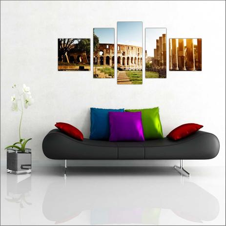 Quadro Decorativo Cidades Coliseu Roma Itália Salas Interiores Decoração TT2 - Vital Menor preço em Quadro Decorativo Cidades Coliseu Roma Itália Salas Interiores Decoração TT2 - Vital