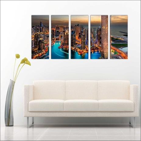Quadro Decorativo Cidades Famosas Dubai Prédios Salas 5 Peças GG1 - Vital quadros do brasil Menor preço em Quadro Decorativo Cidades Famosas Dubai Prédios Salas 5 Peças GG1 - Vital quadros do brasil