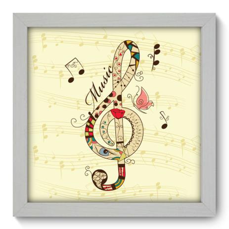 Quadro Decorativo - Clave de Sol - 22cm x 22cm - 009qdgb - Allodi Menor preço em Quadro Decorativo - Clave de Sol - 22cm x 22cm - 009qdgb - Allodi