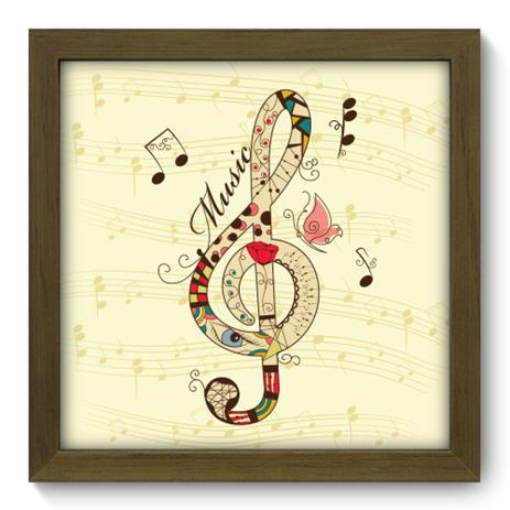 Quadro Decorativo - Clave de Sol - 22cm x 22cm - 009qdgm - Allodi Menor preço em Quadro Decorativo - Clave de Sol - 22cm x 22cm - 009qdgm - Allodi