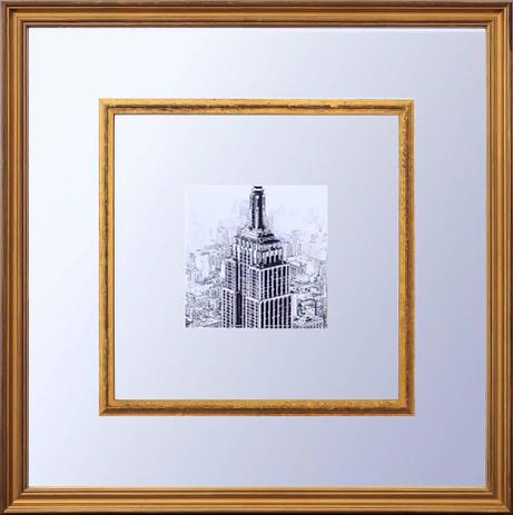 Quadro Decorativo com Espelho Cidade Nova York Empire State Building 55x55cm - Decore pronto é boa?