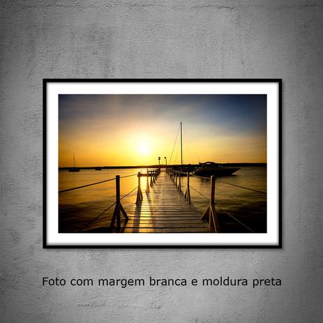 Quadro decorativo com fotografia tamanho 40 x 60 cm Pier e barco - Colours creative photo decor Menor preço em Quadro decorativo com fotografia tamanho 40 x 60 cm Pier e barco - Colours creative photo decor