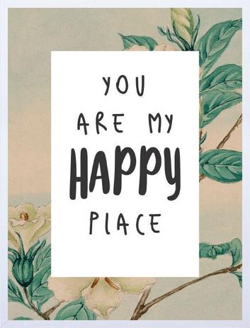 Menor preço em Quadro Decorativo com Frase You Are My Happy Place 40x50cm - Decore pronto