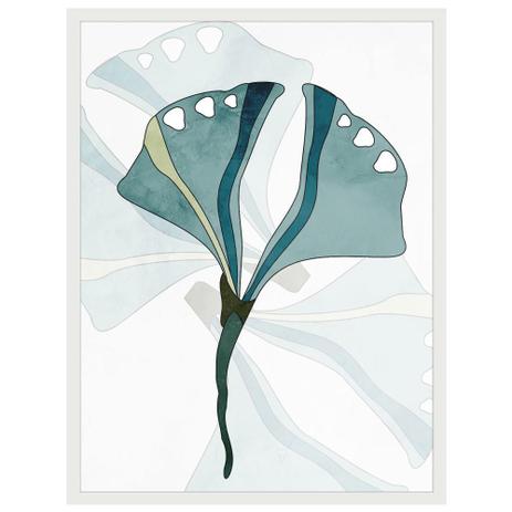 Quadro Decorativo com Moldura Branca Ilustração Folha em Tons de Verde 60x80cm - Decore pronto Menor preço em Quadro Decorativo com Moldura Branca Ilustração Folha em Tons de Verde 60x80cm - Decore pronto