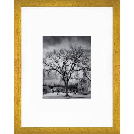 Quadro Decorativo com Moldura Dourada Árvore Paisagem de Inverno 30x40cm - Decore pronto Menor preço em Quadro Decorativo com Moldura Dourada Árvore Paisagem de Inverno 30x40cm - Decore pronto