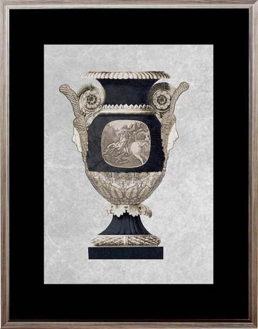 Quadro Decorativo com Moldura Prata Ânfora II com Ilustração 70x90cm - Decore pronto Menor preço em Quadro Decorativo com Moldura Prata Ânfora II com Ilustração 70x90cm - Decore pronto