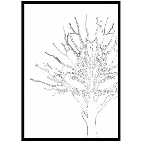 Quadro Decorativo com Moldura Preta Silhueta de Árvore 70x100cm - Decore pronto Menor preço em Quadro Decorativo com Moldura Preta Silhueta de Árvore 70x100cm - Decore pronto