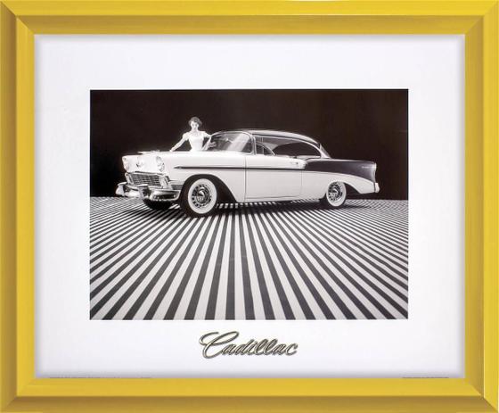 Quadro Decorativo com Moldura Retrô Carro Antigo Cadillac 60x50cm - Decore pronto Menor preço em Quadro Decorativo com Moldura Retrô Carro Antigo Cadillac 60x50cm - Decore pronto