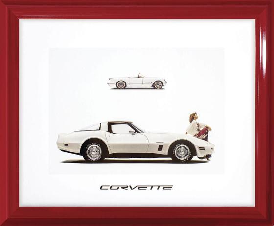 Quadro Decorativo com Moldura Retrô Carro Antigo Corvette 60x50cm - Decore pronto Menor preço em Quadro Decorativo com Moldura Retrô Carro Antigo Corvette 60x50cm - Decore pronto