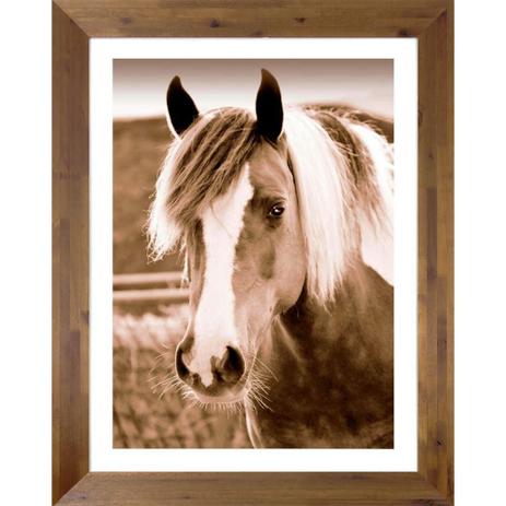 Quadro Decorativo com Moldura Rústica Cavalo em Tom Estilo Antigo 70x90cm - Decore pronto Menor preço em Quadro Decorativo com Moldura Rústica Cavalo em Tom Estilo Antigo 70x90cm - Decore pronto
