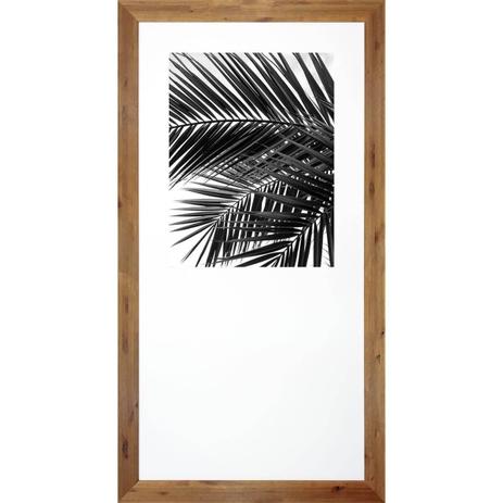 Quadro Decorativo com Moldura Rústica Tropical Folhas de Palmeira 90x170cm - Decore pronto Menor preço em Quadro Decorativo com Moldura Rústica Tropical Folhas de Palmeira 90x170cm - Decore pronto