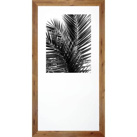 Quadro Decorativo com Moldura Rústica Tropical Folhas de Palmeira II 90x170cm - Decore pronto Menor preço em Quadro Decorativo com Moldura Rústica Tropical Folhas de Palmeira II 90x170cm - Decore pronto