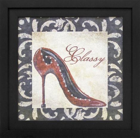 Quadro Decorativo com Strass Scarpin Vermelho 35x35cm - Decore pronto Menor preço em Quadro Decorativo com Strass Scarpin Vermelho 35x35cm - Decore pronto