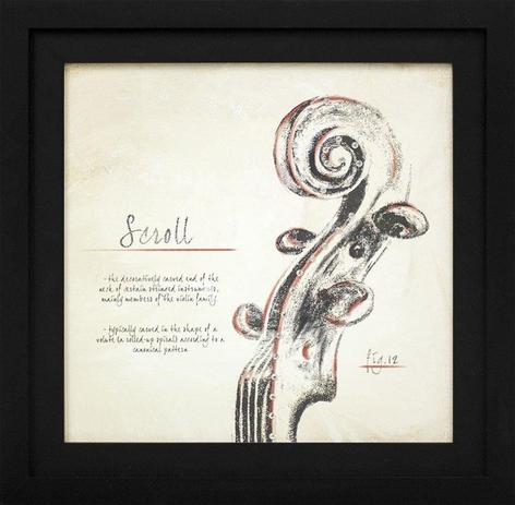 Quadro Decorativo com Strass Violino Scroll 35x35cm - Decore pronto Menor preço em Quadro Decorativo com Strass Violino Scroll 35x35cm - Decore pronto