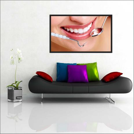 Quadro Decorativo Consultórios Odontologia Dentista Dentes Sorriso Estética Com Moldura TT9 - Vital Menor preço em Quadro Decorativo Consultórios Odontologia Dentista Dentes Sorriso Estética Com Moldura TT9 - Vital