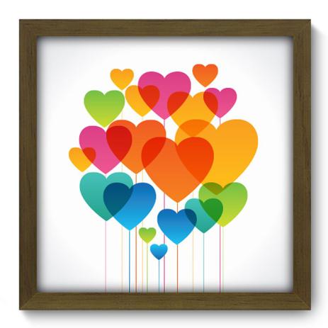 Quadro Decorativo - Corações - 33cm x 33cm - 028qdom - Allodi Menor preço em Quadro Decorativo - Corações - 33cm x 33cm - 028qdom - Allodi