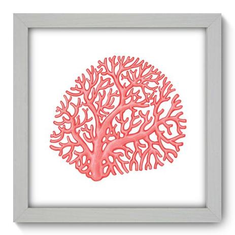 Quadro Decorativo - Coral - 22cm x 22cm - 058qdkb - Allodi Menor preço em Quadro Decorativo - Coral - 22cm x 22cm - 058qdkb - Allodi