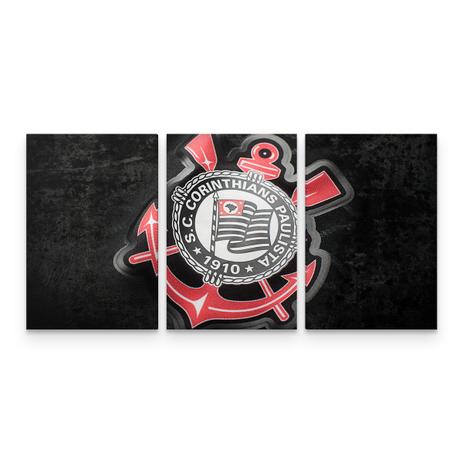 Quadro Decorativo Corinthians Escudo Futebol Mosaico 3 Telas - Bimper Menor preço em Quadro Decorativo Corinthians Escudo Futebol Mosaico 3 Telas - Bimper