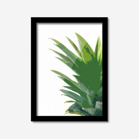 Quadro Decorativo Coroa Abacaxi 45cmx33cm Los Quadros Preto Menor preço em Quadro Decorativo Coroa Abacaxi 45cmx33cm Los Quadros Preto