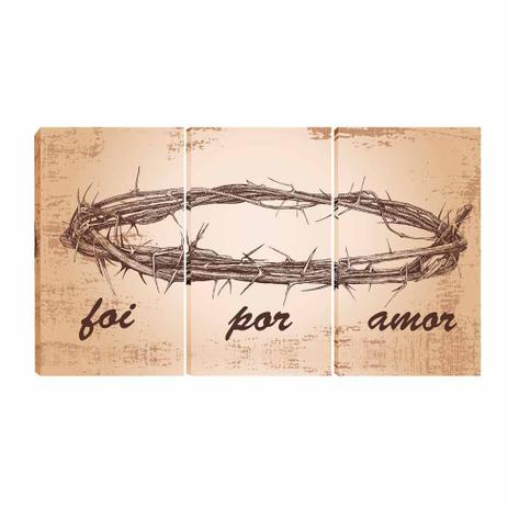 Quadro Decorativo Coroa de Espinhos Estampado - Uniart Menor preço em Quadro Decorativo Coroa de Espinhos Estampado - Uniart