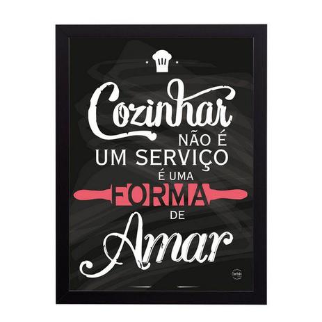 Quadro Decorativo Cozinhar é Uma Forma de Amar 33x45cm - Cantaki Menor preço em Quadro Decorativo Cozinhar é Uma Forma de Amar 33x45cm - Cantaki