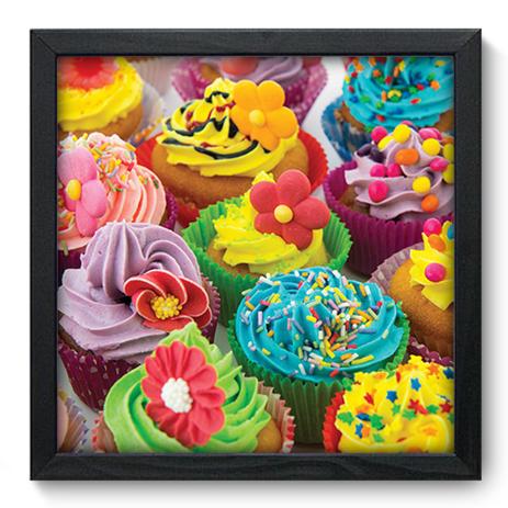 Quadro Decorativo - Cupcakes - 33cm x 33cm - 105qdcp - Allodi Menor preço em Quadro Decorativo - Cupcakes - 33cm x 33cm - 105qdcp - Allodi