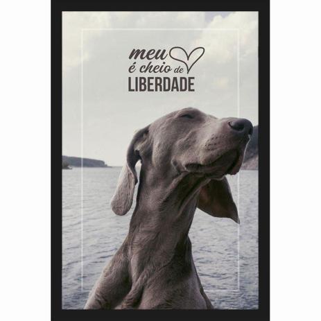 Quadro Decorativo de Animais Cachorro com Frase e Moldura Preta 40x60cm - Decore pronto Menor preço em Quadro Decorativo de Animais Cachorro com Frase e Moldura Preta 40x60cm - Decore pronto