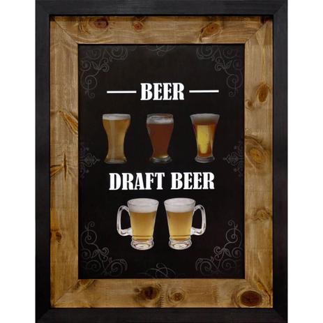 Quadro Decorativo de Cerveja Rústico Beer, Draft Beer 70x90cm - Decore pronto Menor preço em Quadro Decorativo de Cerveja Rústico Beer, Draft Beer 70x90cm - Decore pronto