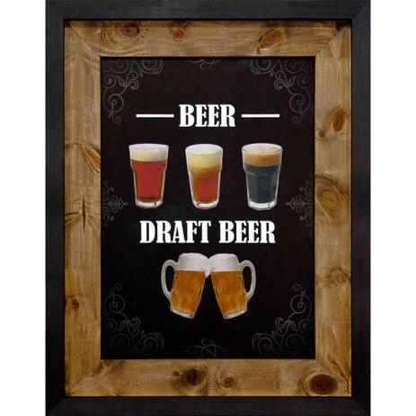 Quadro Decorativo de Cerveja Rústico Beer II, Draft Beer 70x90cm - Decore pronto Menor preço em Quadro Decorativo de Cerveja Rústico Beer II, Draft Beer 70x90cm - Decore pronto