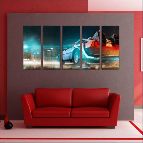 Quadro Decorativo De Volta Para O Futuro Delorean Mosaico 5 Peças GG1 - Vital Menor preço em Quadro Decorativo De Volta Para O Futuro Delorean Mosaico 5 Peças GG1 - Vital
