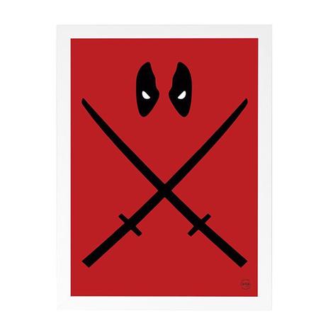 Quadro Decorativo Deadpool Minimalista 33x45cm - Cantaki Menor preço em Quadro Decorativo Deadpool Minimalista 33x45cm - Cantaki