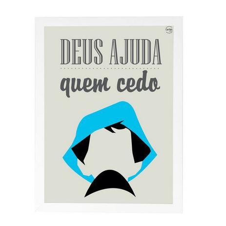 Quadro Decorativo Deus Ajuda quem Cedo Madruga - Chaves 33x45cm - Cantaki Menor preço em Quadro Decorativo Deus Ajuda quem Cedo Madruga - Chaves 33x45cm - Cantaki