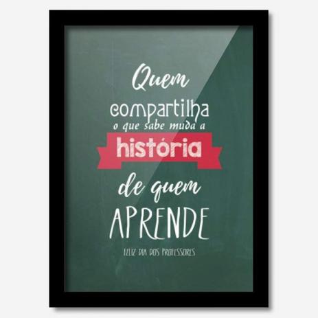 Quadro Decorativo Dia dos Professores 33cmx24cm Los Quadros Preto Menor preço em Quadro Decorativo Dia dos Professores 33cmx24cm Los Quadros Preto