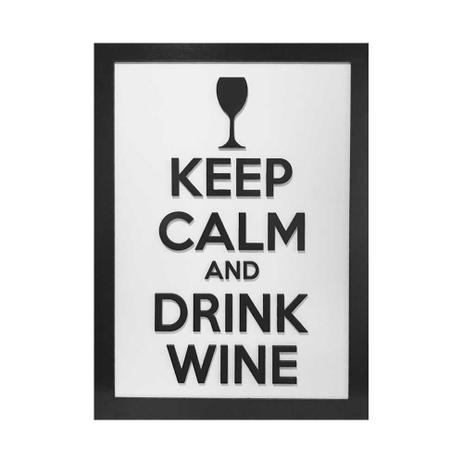 Quadro Decorativo Drink Wine 40x30 com Base - DRossi Menor preço em Quadro Decorativo Drink Wine 40x30 com Base - DRossi