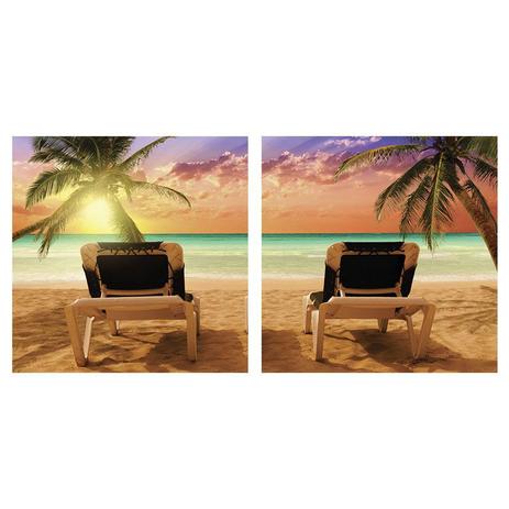Quadro Decorativo Duplo de Acrílico de Parede Paisagem Praia 40x40 - Artframe - Art Frame Menor preço em Quadro Decorativo Duplo de Acrílico de Parede Paisagem Praia 40x40 - Artframe - Art Frame