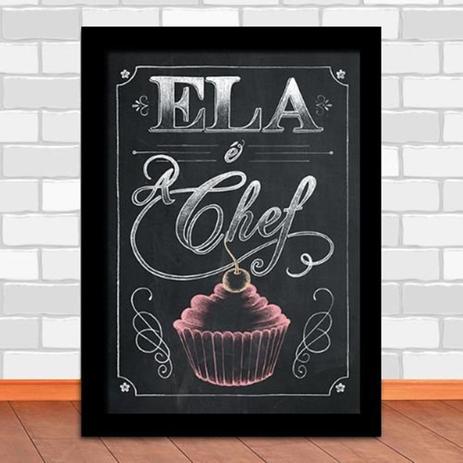 Quadro Decorativo Ela é a Chef - Iframes decoracao Menor preço em Quadro Decorativo Ela é a Chef - Iframes decoracao