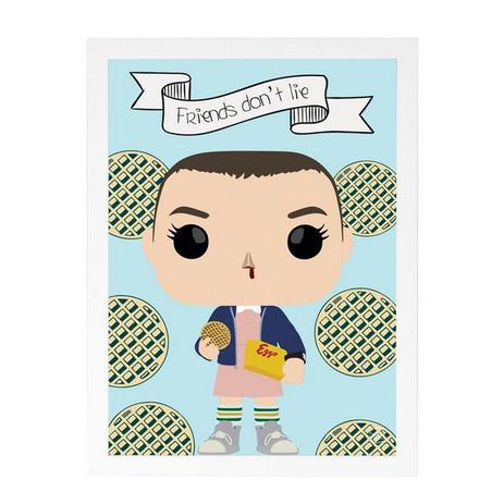 Quadro Decorativo Eleven Amigos não Mentem Stranger Things 33x45cm - Cantaki Menor preço em Quadro Decorativo Eleven Amigos não Mentem Stranger Things 33x45cm - Cantaki
