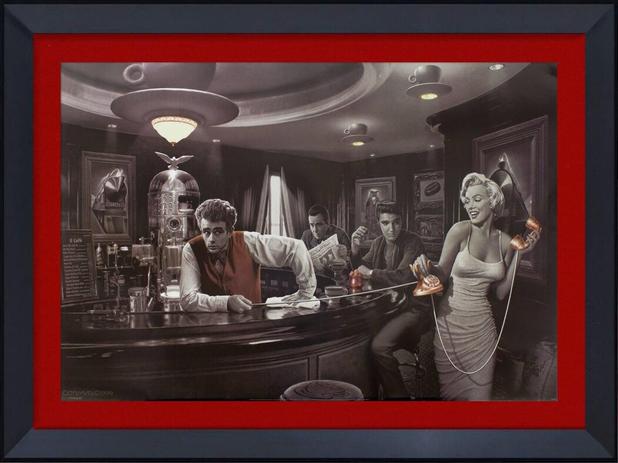 Quadro Decorativo Elvis Presley e Amigos Java Dreams 110x80cm - Decore pronto Menor preço em Quadro Decorativo Elvis Presley e Amigos Java Dreams 110x80cm - Decore pronto